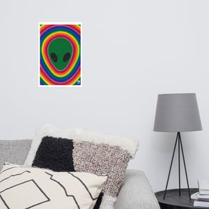 Alien Rainbow Poster