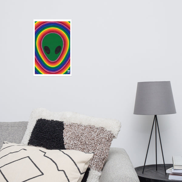 Alien Rainbow Poster