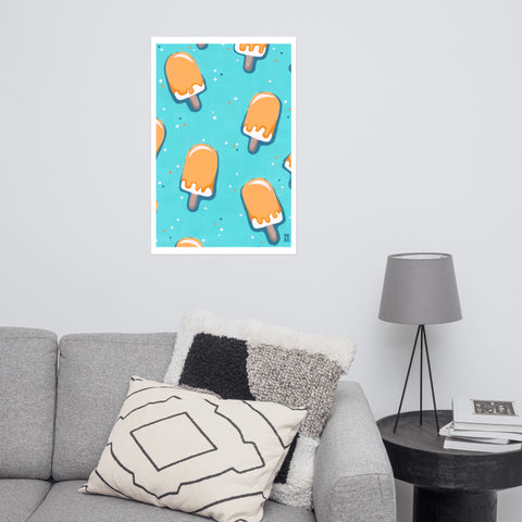 Teal Pop Poster