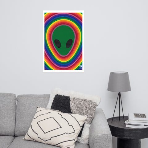 Alien Rainbow Poster